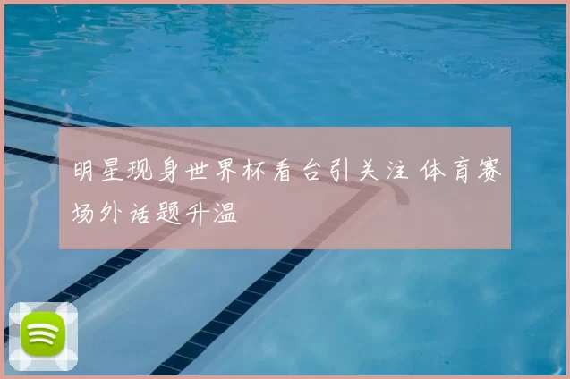明星现身世界杯看台引关注 体育赛场外话题升温