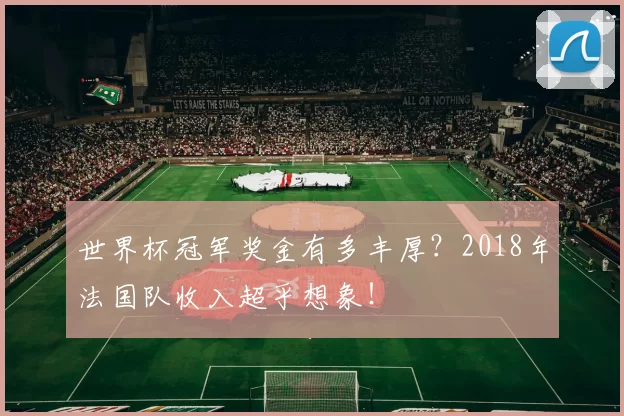 世界杯冠军奖金有多丰厚?2018年法国队收入超乎想象!