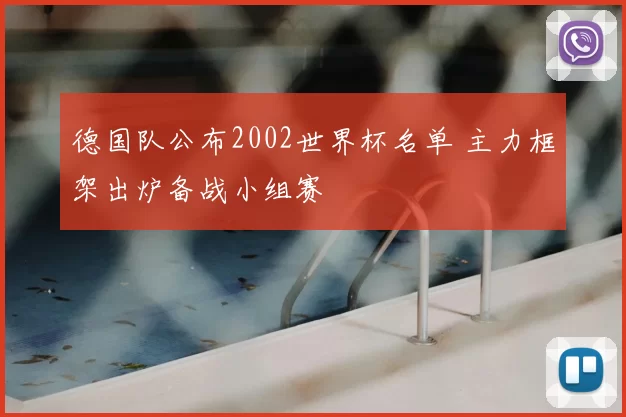 德国队公布2002世界杯名单 主力框架出炉备战小组赛